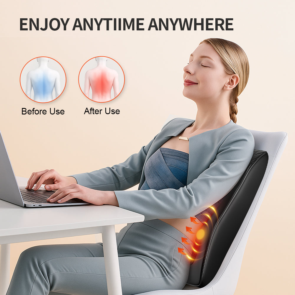 Shiatsu 3D Massage Pillow For Neck, Back & Shoulders Electric Massage Cushion With Heat Function, Ergonomic Design, Ideal For Home, Office & Car Use