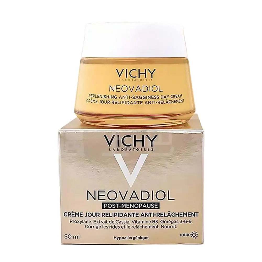 Vichy Collagen Night Cream  Day Cream Dryness Relief Brighten Skin Tone Moisturizes Fades Dark Spots Wrinkles Improves Skin Car