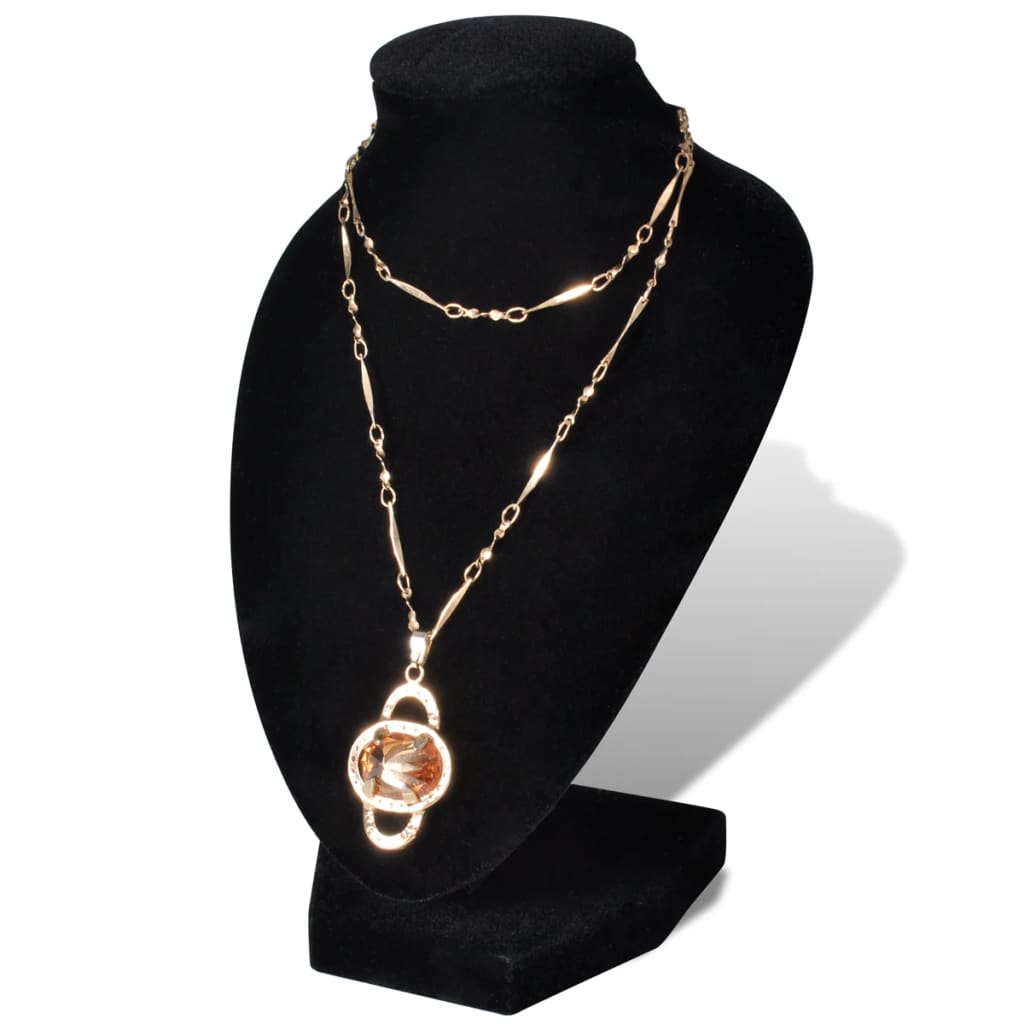 Jewelry Bust Flannel Black 9x8.5x15 cm 4 pcs.